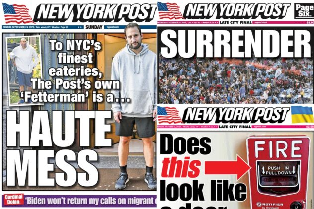 The NY Post’s readers have spoken and this is their best cover of 2023