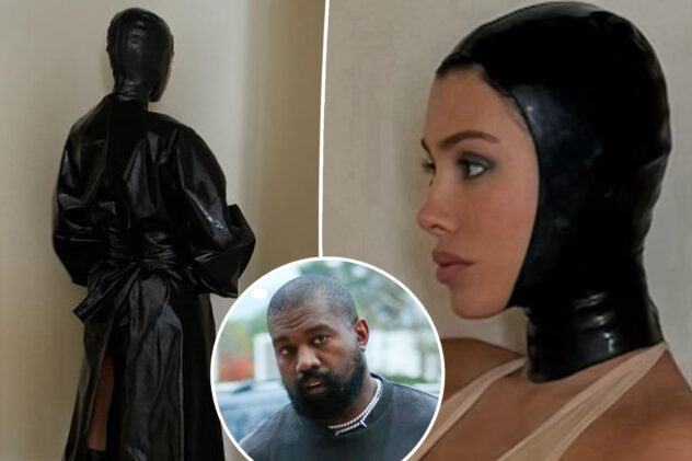 ‘Controlling’ Kanye West posts risqué photo of wife Bianca Censori cooking in face mask and skimpy swimsuit: ‘She’s enslaved to him’