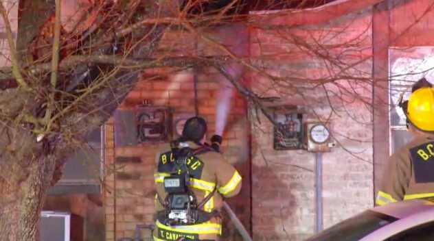 Fire in attached townhomes displaces 2 families on Northeast Side