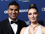 Footballers and their WAGs turn out for Globe Soccer Awards in Dubai... with Casemiro joined by his Manchester rivals Erling Haaland and Kevin De Bruyne on the red carpet and Cristiano Ronaldo taking to the stage