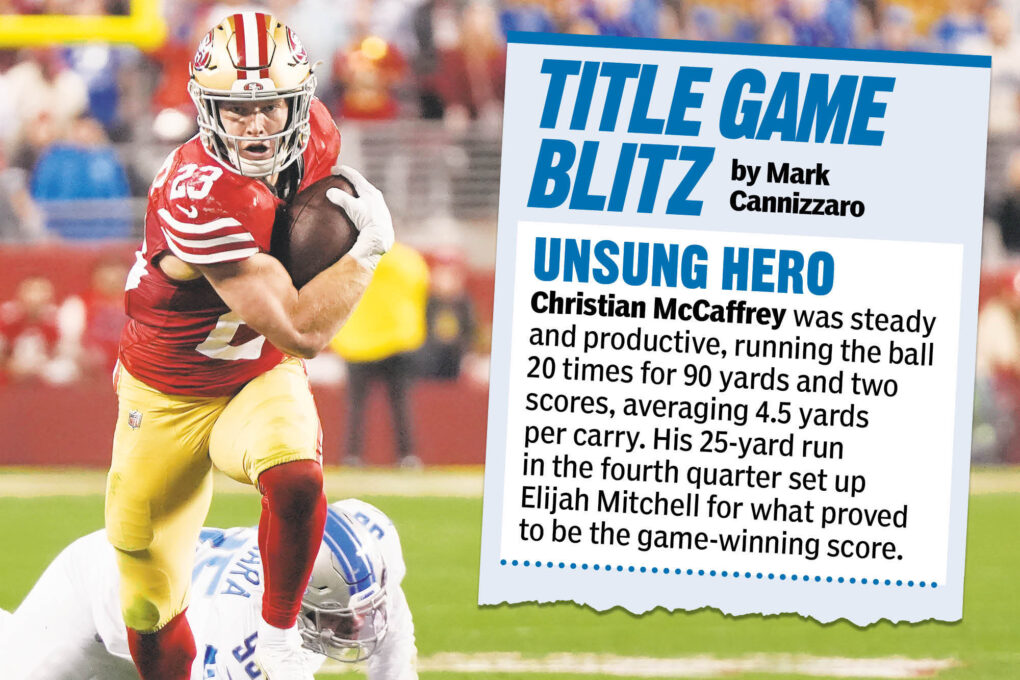 Heroes, zeros from 49ers’ win over Lions: Christian McCaffrey set tone