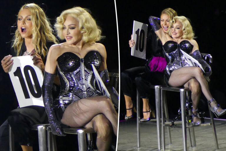 Kelly Ripa joins Madonna for risque ‘Vogue’ performance during ‘Celebration’ tour