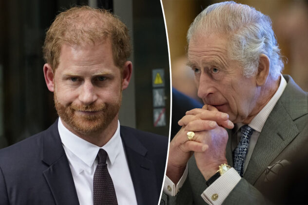 Prince Harry heard about King Charles’ prostate diagnosis from news alert: report