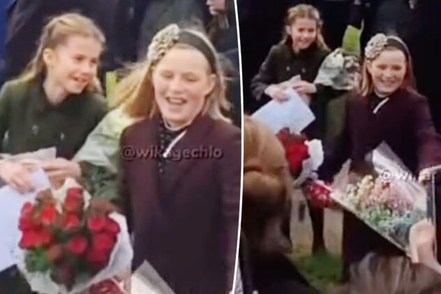 Princess Charlotte seen sweetly offering fan’s flowers to cousin Mia Tindall: ‘Beautiful soul’