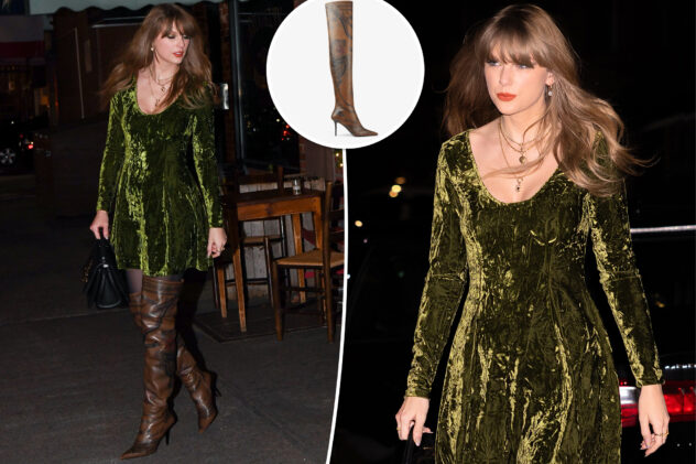 Taylor Swift keeps ‘Reputation’ Easter eggs coming in snake-covered boots and green dress