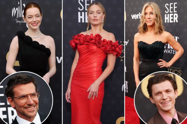 The Critics’ Choice Awards red carpet 2024: Emma Stone, Margot Robbie, Jennifer Aniston and more: photos