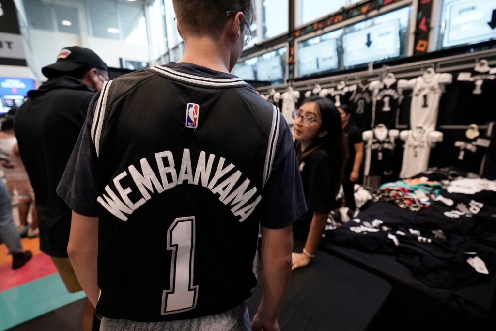 Victor Wembanyama currently ranks 4th on NBA’s top-selling jerseys list