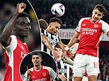 Arsenal 4-1 Newcastle: Rampant Gunners cut the gap to Liverpool to two points as Kai Havertz, Bukayo Saka, Jakub Kiwior and a Sven Botman own goal give them huge victory