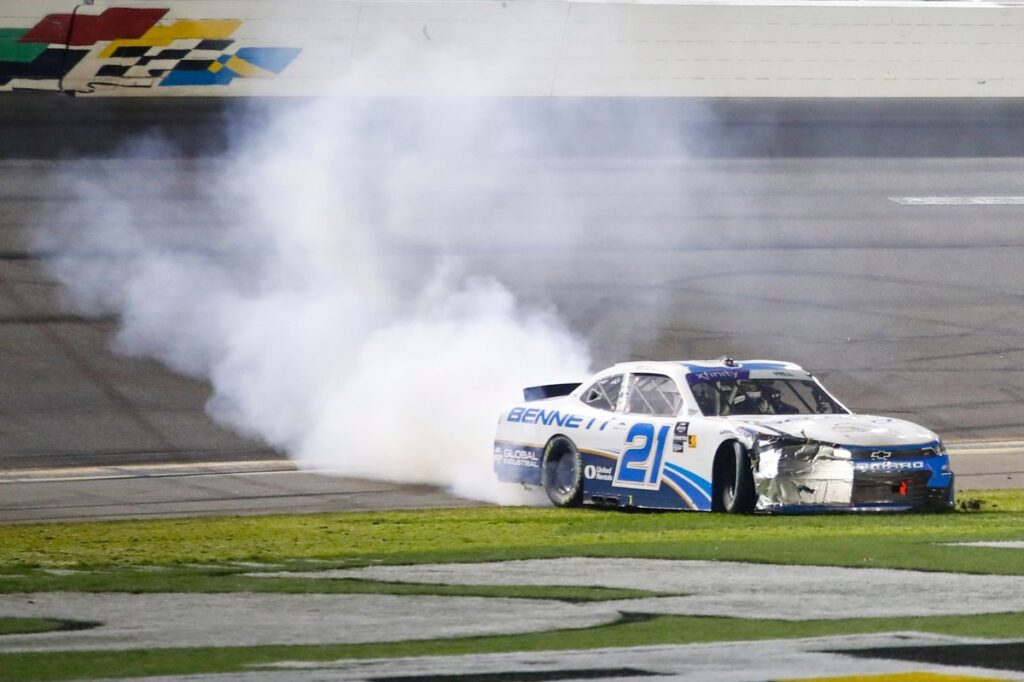 Austin Hill wins third straight NASCAR Xfinity opener at Daytona