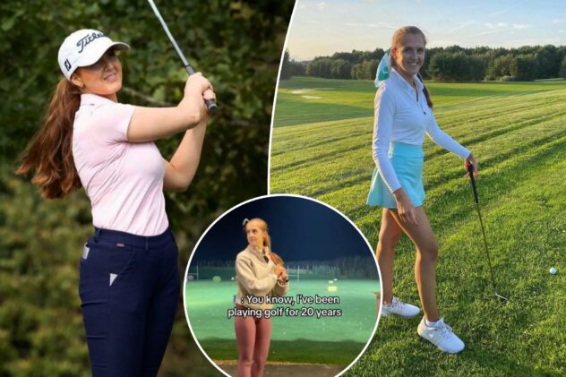 Golf pro Georgia Ball dishes on ‘awkward’ moment male amateur tried to correct her swing in viral video