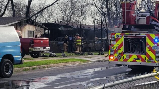 Gusty winds create extra challenge as firefighters battle destructive house fire