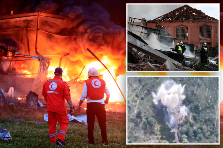 Israel releases video of fiery attack on Hezbollah sites inside Lebanon