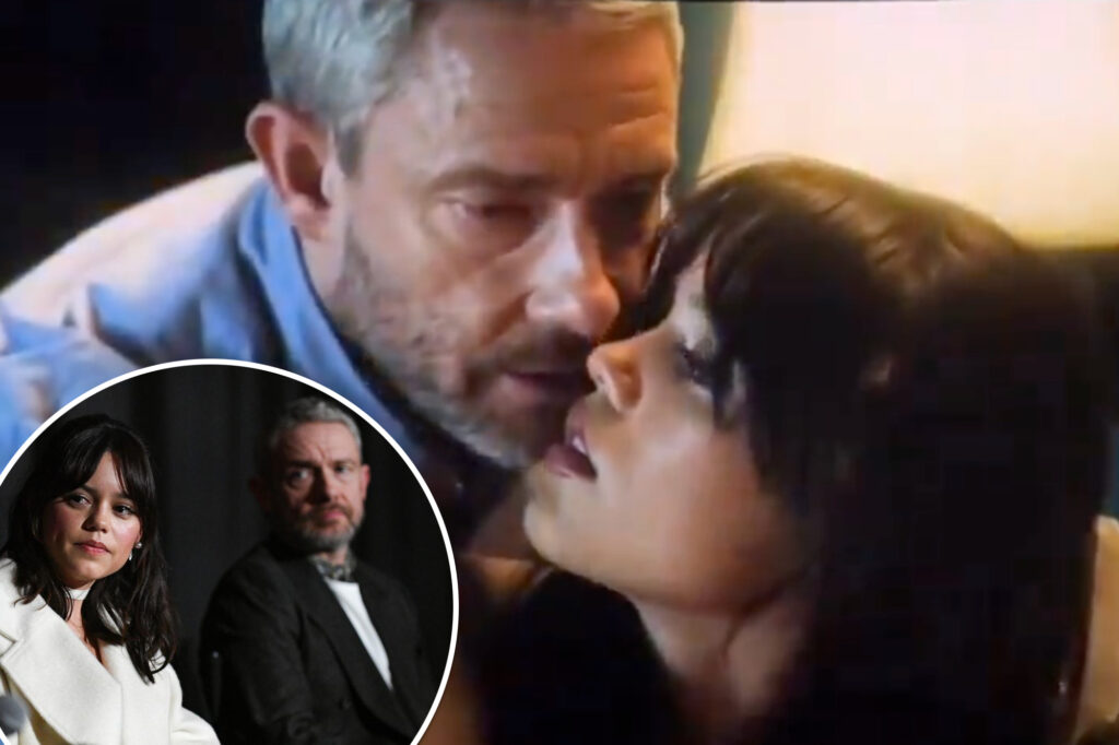 Jenna Ortega, 21, and Martin Freeman, 52, sex scene in ‘Miller’s Girl’ branded ‘so gross’: ‘Hobbits age differently’