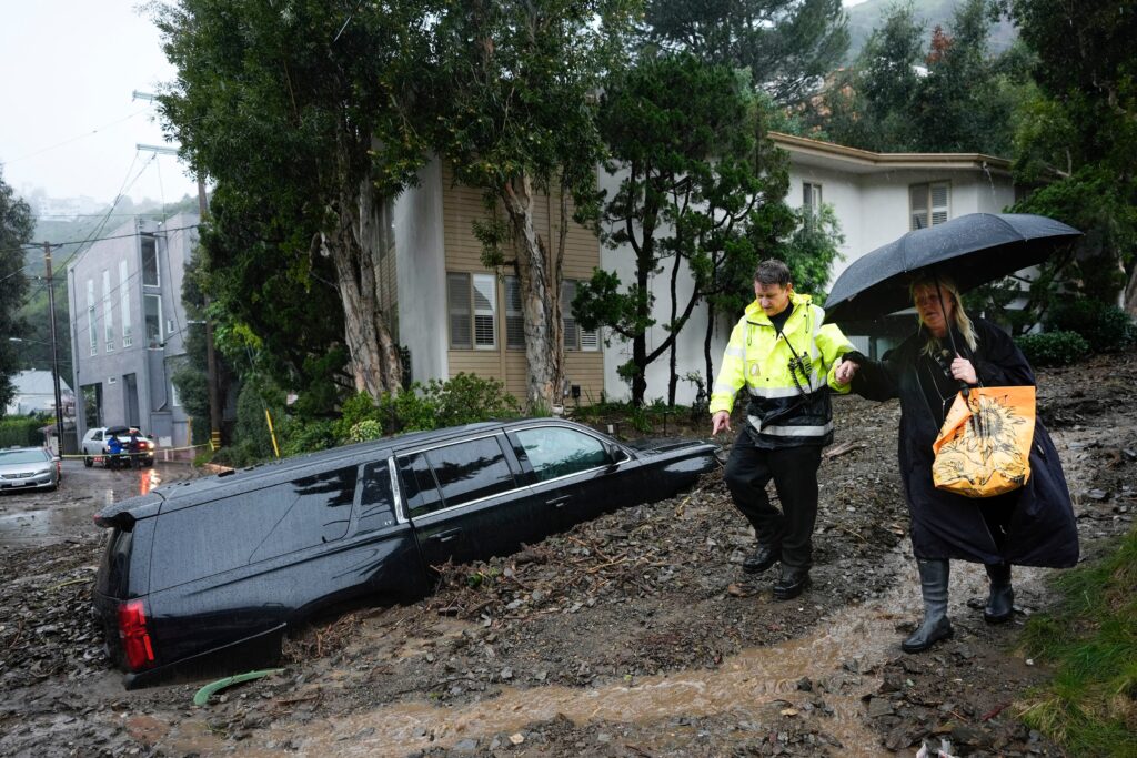 Landslides threaten California after LA is walloped with nearly half its seasonal rainfall in 2 days