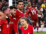 Liverpool 4-1 Luton Town: Injury-ravaged Reds score FOUR second-half goals as they come from behind to move clear at the top of the Premier League after being stunned by early strike