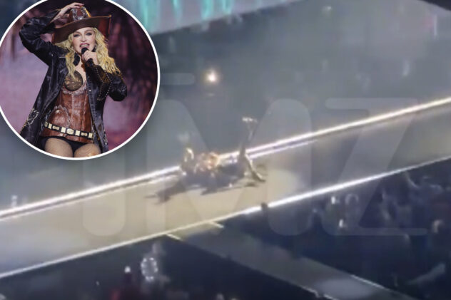 Madonna crashes to stage mid-song in Seattle concert mishap: ‘Somebody getn fired’