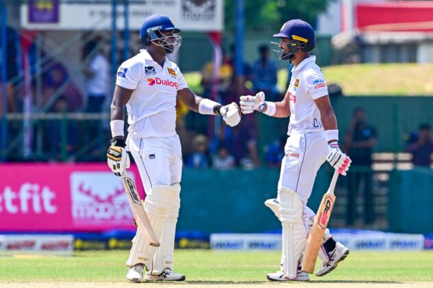 Mathews, Chandimal in solid century stand as Sri Lanka go 89 ahead