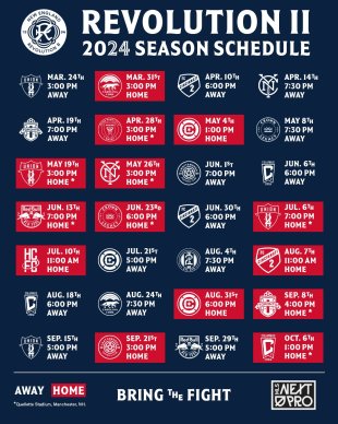 New England Revolution II schedule released