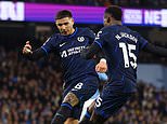 Nicolas Jackson FUMES at Chelsea team-mate Enzo Fernandez after the Argentine stood in his way just as he was about to unleash a shot against Manchester City