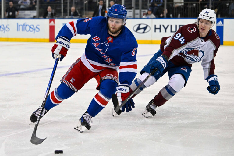 Rangers’ Zac Jones fills in again with Jacob Trouba suspended