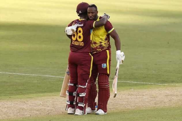 Russell-Rutherford record stand hands West Indies consolation win