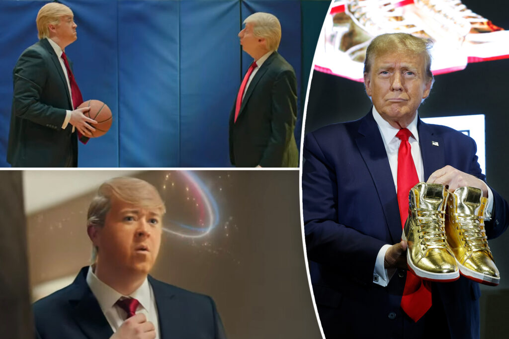 ‘SNL’: Watch Shane Gillis and James Austin Johnson duet as Donald Trump in sneakerhead skit