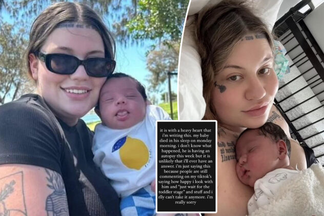 Social media influencer Veruca Salt reveals newborn baby Cash died ‘in his sleep’ on Monday
