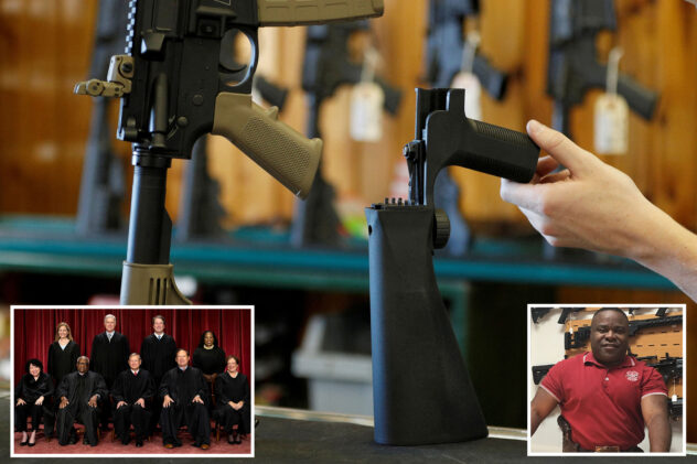 Supreme Court seems to split on ideological lines in challenge to Trump-era bump stock ban