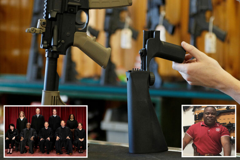 Supreme Court seems to split on ideological lines in challenge to Trump-era bump stock ban
