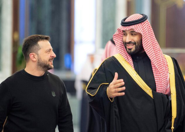 Ukrainian President Zelenskyy lands in Saudi Arabia to push for peace and a POW exchange with Russia