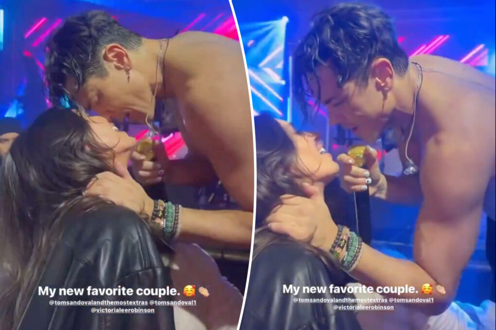 Watch shirtless Tom Sandoval make out with new girlfriend Victoria Lee Robinson during concert