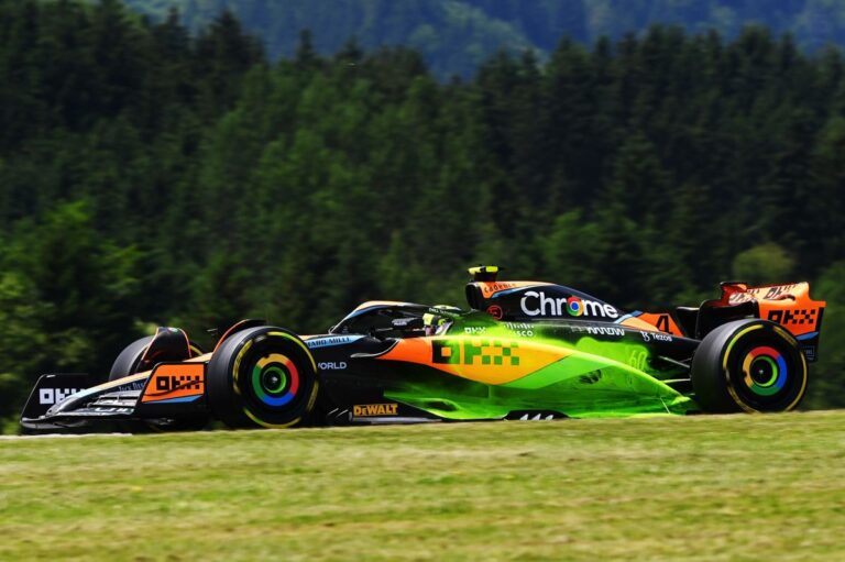 Why do F1 cars run flow-vis paint and aero rakes in testing?