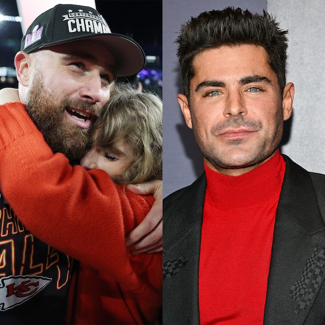 Zac Efron Reacts To Taylor Swift & Travis Kelce HSM Comparisons