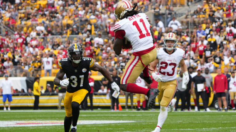 49ers’ Brandon Aiyuk shoots his shot at the Steelers via social media