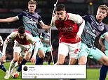 Brentford boss Thomas Frank fumes that Kai Havertz should've been sent OFF for simulation after going down in the box while already on yellow - before German scored late winner for Arsenal