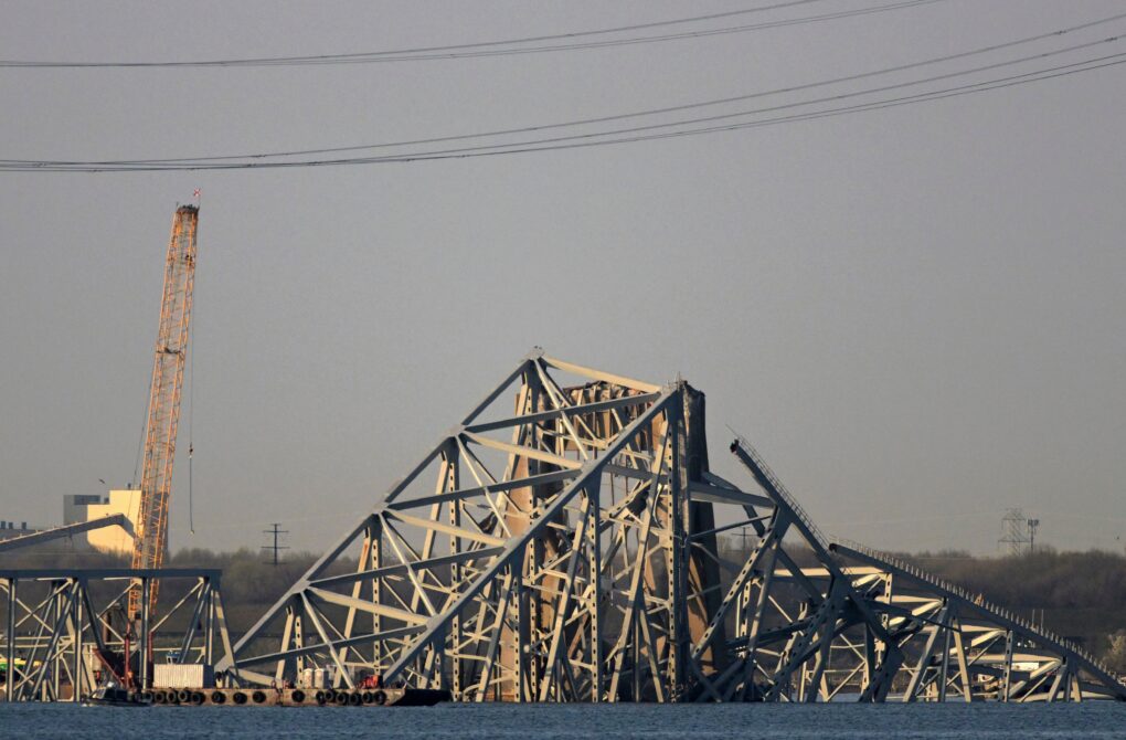 Cranes arriving to start removing wreckage from deadly Baltimore bridge collapse