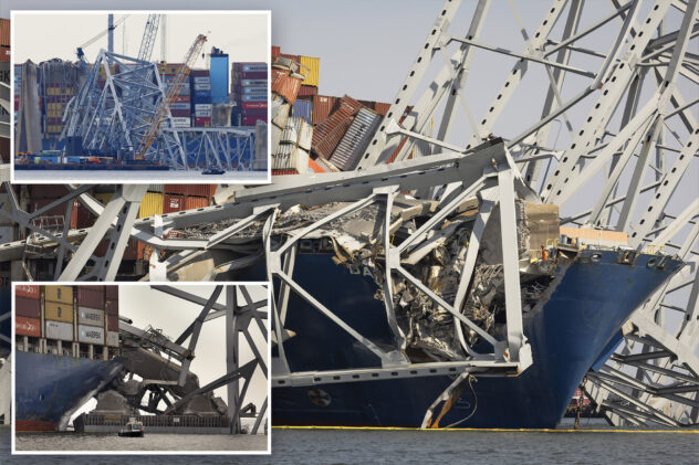 First section of mangled steel removed from collapsed Baltimore Key Bridge