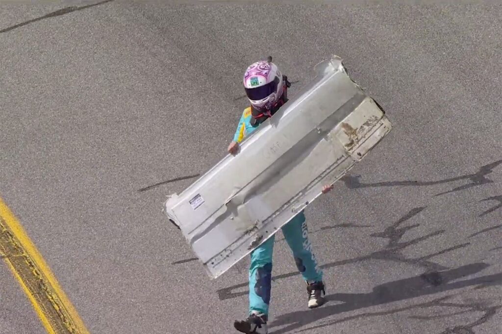 Gase could face NASCAR penalty after throwing bumper at another car