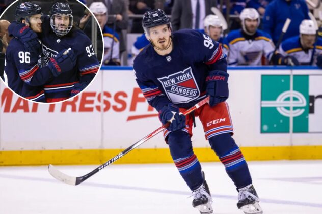 Jack Roslovic meshing perfectly with Rangers — even without benefit of a practice