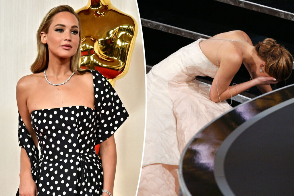 Jennifer Lawrence says falling twice at the Oscars was ‘awful’: Looked like I ‘faked’ it