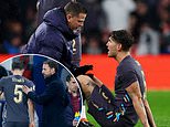 John Stones goes off injured minutes into England's clash with Belgium, days before Man City face Arsenal in a critical Premier League title clash