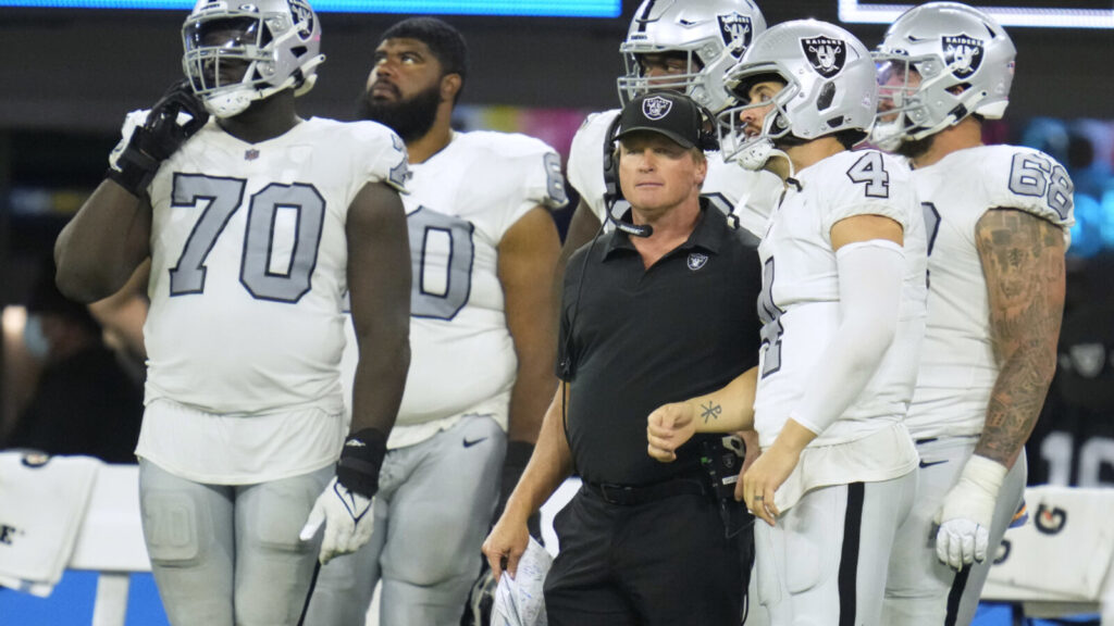 Las Vegas Raiders' former head coach Jon Gruden with a new job in football