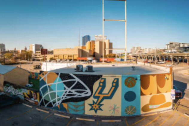 Open Thread: Spurs mural unveiled in Austin in anticipation of the I-35 series