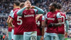 Premier League: Bowen adds West Ham third at Newcastle