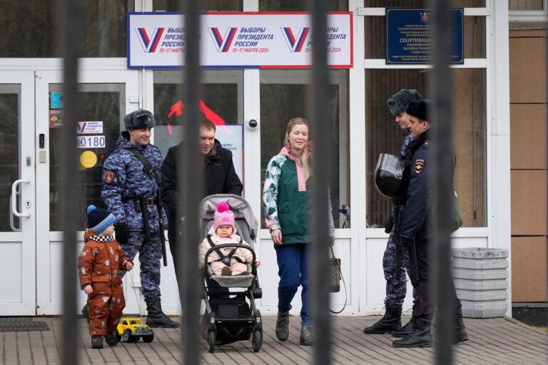 Russians cast ballots in an election preordained to extend President Vladimir Putin's rule