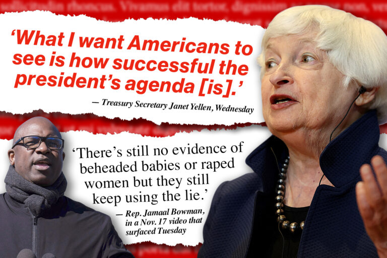 The week in whoppers: Janet Yellen pretends Biden’s record is ‘successful,’ Rep. Jamaal Bowman smears Israel and more
