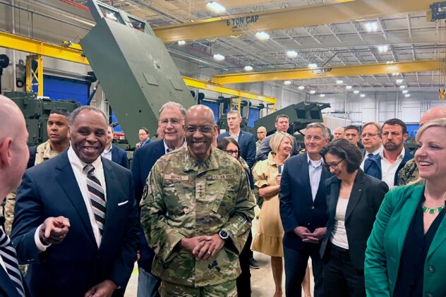 US military chief tours arms plants with GOP lawmakers to show that Ukraine aid boosts jobs at home