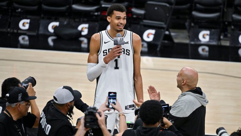 Wembanyama drops five triples and one heartfelt expletive en route to victory over OKC