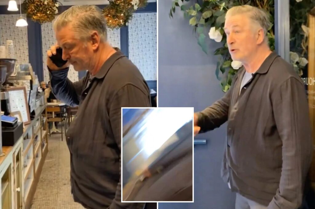 Alec Baldwin smacks phone of anti-Israel agitator who demanded he say ‘Free Palestine’ in coffee shop