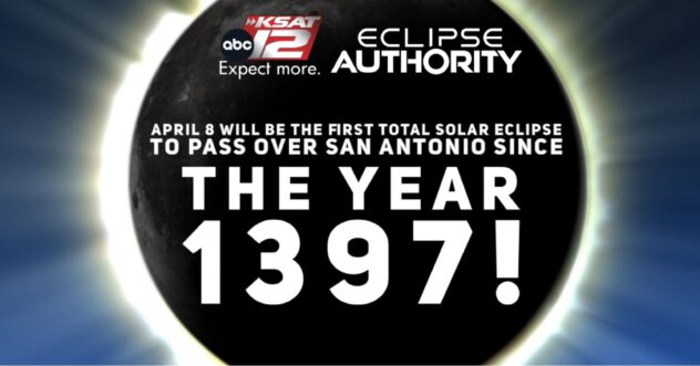 April 8 total solar eclipse will be the first over San Antonio since 1397!